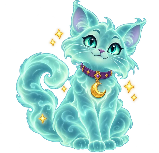 The glowing spectral cat