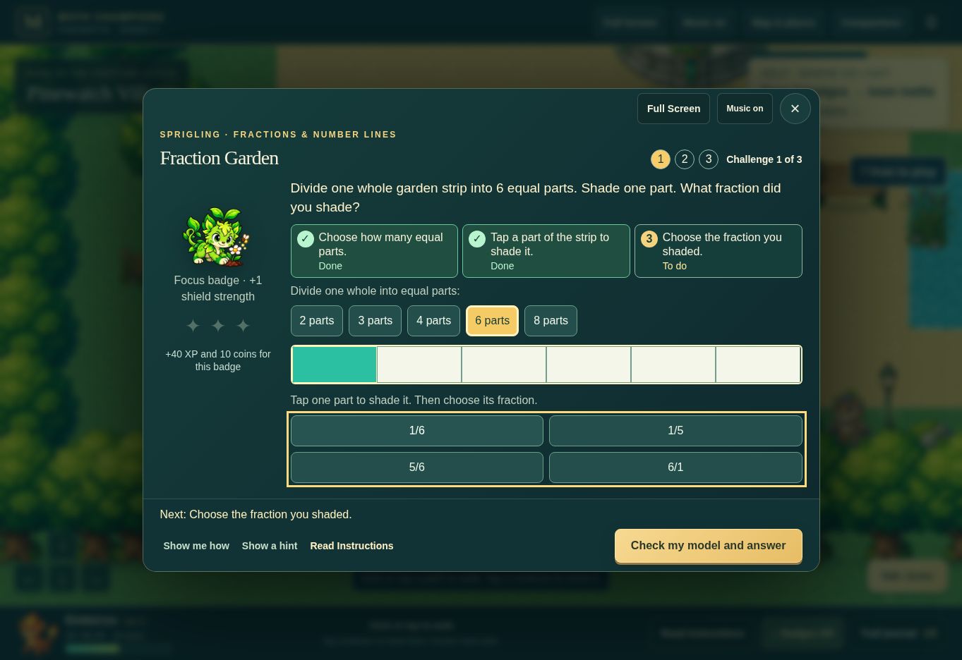 Fraction Garden · Build a model