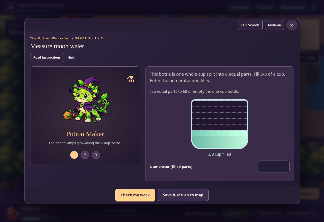 Potion Workshop · Fraction models
